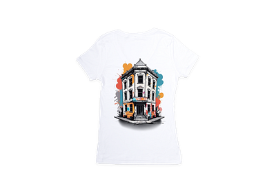 Vintage T-shirt design: Retro Building illustration illustration retro t shirt vintage