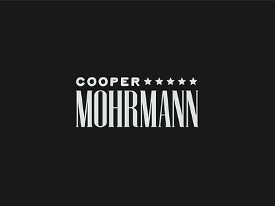 Cooper Mohrmann Logo Design america americana black and white bold brand identity branding classic country music illustration logo logo design music powerful sharp stars strong texas texas country type design typography