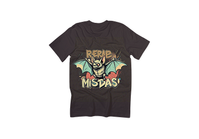 Vintage T-shirt Design: Retro Bat