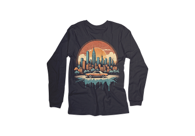 Vintage T-shirt Design: Retro Graffiti new york city art