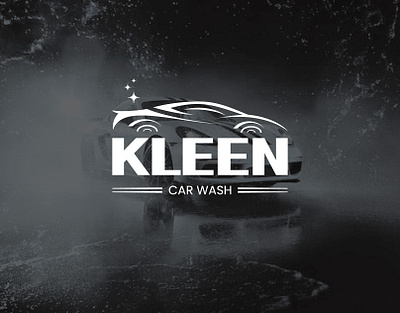 KLEEN CAR WASH Logo Design 3d animation branding car carwash carwashlogo design graphic design illustration logo motion graphics typography ui ux vector