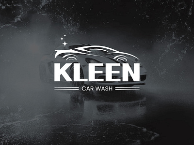 KLEEN CAR WASH Logo Design 3d animation branding car carwash carwashlogo design graphic design illustration logo motion graphics typography ui ux vector