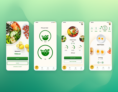 An app to order healthy food in a snap! app design interaction design mobile motion graphics restaurant app ui ux