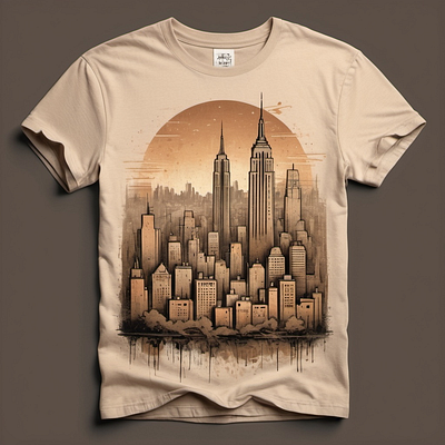 Vintage Skyscrapers T-shirt design art