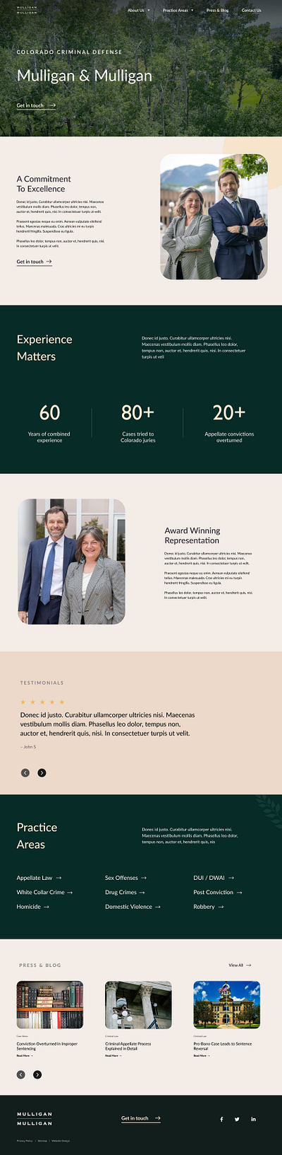 Law Firm Landing Page Design design landing page ui website