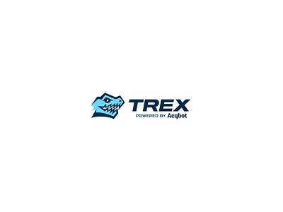 TREX Logo aggresive blue clean dinosaur e sports mascot mean sharp simple t rex thick trex