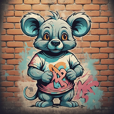 Vintage Graffiti Mascot Art