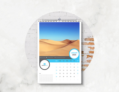 Wall Calendar 2025 a3 a3 calendar branding calendar calendars company corporate design graphic design home logo monday month print printable startup stationary sunday template ui