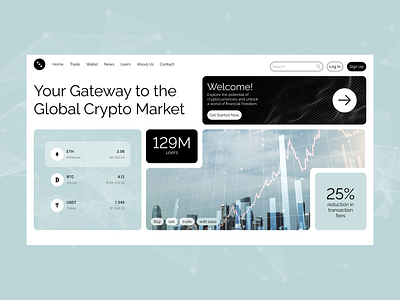 Crypto Landing Page animation bento crypto design home page landing ui web web design