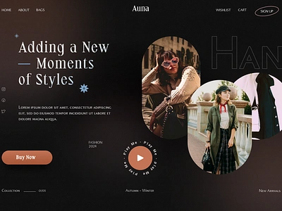 Modern Ecommerce Website Design: Auna Women's Handbags ecommerce figma design hands bags landing page ui ux website