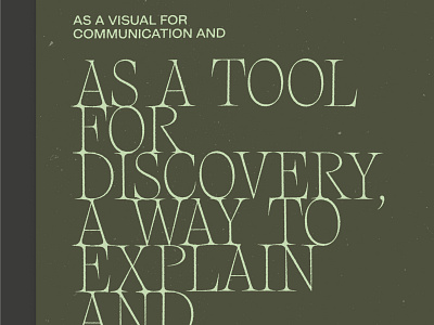 A tool for discovery graphic design poster quote texture typography