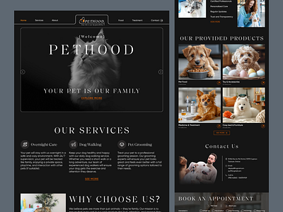 Pet Care Agency Website app design auto layout branding clean design dashboard for you landing page minimal design pet agency pet care pet care website prototyping trendy design ui uiux user experience user interface ux website design wireframe