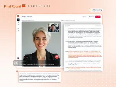 Final Round AI - UX/UI Design ai design interface neuron product design productivity software ui ui design user experience ux ux design worktech