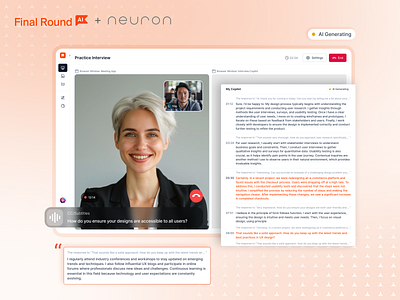 Final Round AI - UX/UI Design ai design interface neuron product design productivity software ui ui design user experience ux ux design worktech