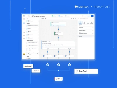 Listrak - UX/UI Design b2b design digital transformation enterprise interface marketing martech neuron product design software ui ui design user experience ux ux design workflow worktech