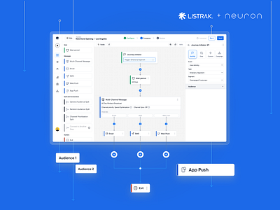 Listrak - UX/UI Design b2b design digital transformation enterprise interface marketing martech neuron product design software ui ui design user experience ux ux design workflow worktech