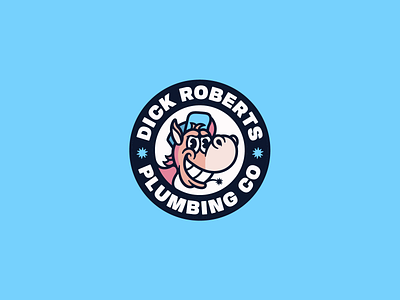 Dick Roberts Plumbing Co Logo design badge design badge logo branding donkey logo logo design mascot logo plumbing plumbing logo visual identity