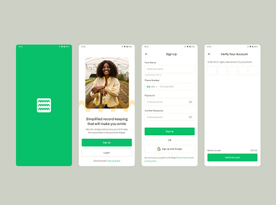 Mobile app sign up flow