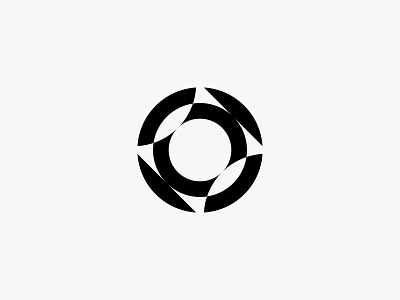 Optic circle eye icon lens logo minimal optic simple