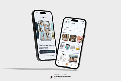 An eCommerce Fashion App app branding design graphic design illustration logo typography ui ux vector