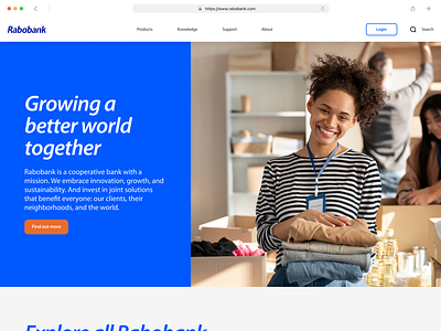 Rabobank Website Redesign Concept design ui uiux website