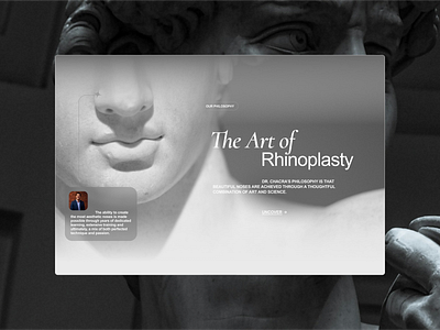 Monochromatic rhinoplasty specialist website design 2024 agency art creative design modern modern design trend trend design trends ui ui design ux ux design web web design website