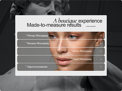 Geometric rhinoplasty specialist website design 2024 agency creative design modern modern design trend trend design trends ui ui design ux ux design web web design website