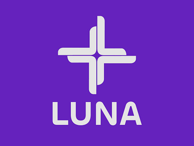 Luna academy monogram logo branding graphic design logo