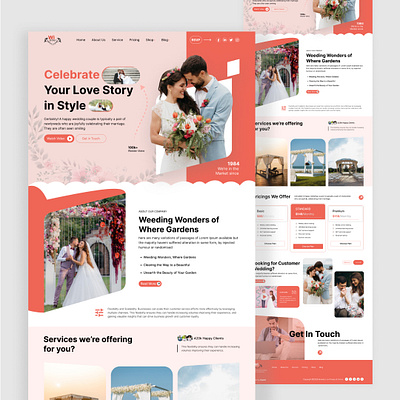 Weeding Website Design uiuxdesign websiteredesign