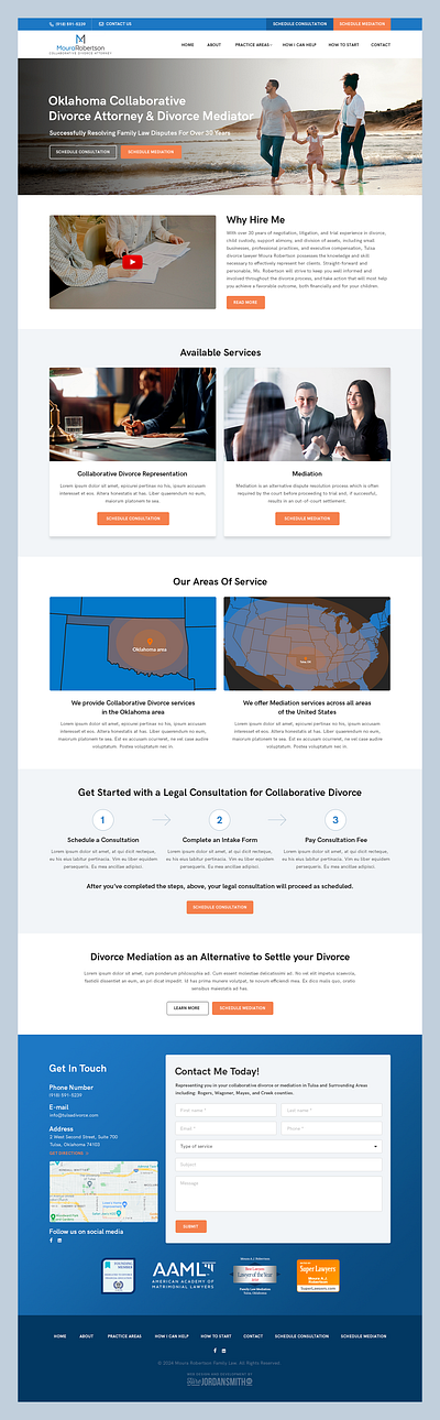 Moura Robertson // Web Design attorney divorce law law firm lawyer mediation web design