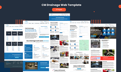 🚧 CM Drainage | Web Template Design app design drainageservices figma multipage multipage website plumbing responsivedesign ui des uidesign uxdesign webdesign website