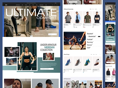 Under Armour Redesign cart clean clothing design e commerce e commerce website ecom ecommerce homepage landing page marketplace shop shopify shopping ui under armour web web design website website design