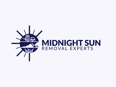 Logo Design for Midnight Sun Removal Experts brand identity branding commission design freelance work graphic design logo logo design logo design branding logo designer vector