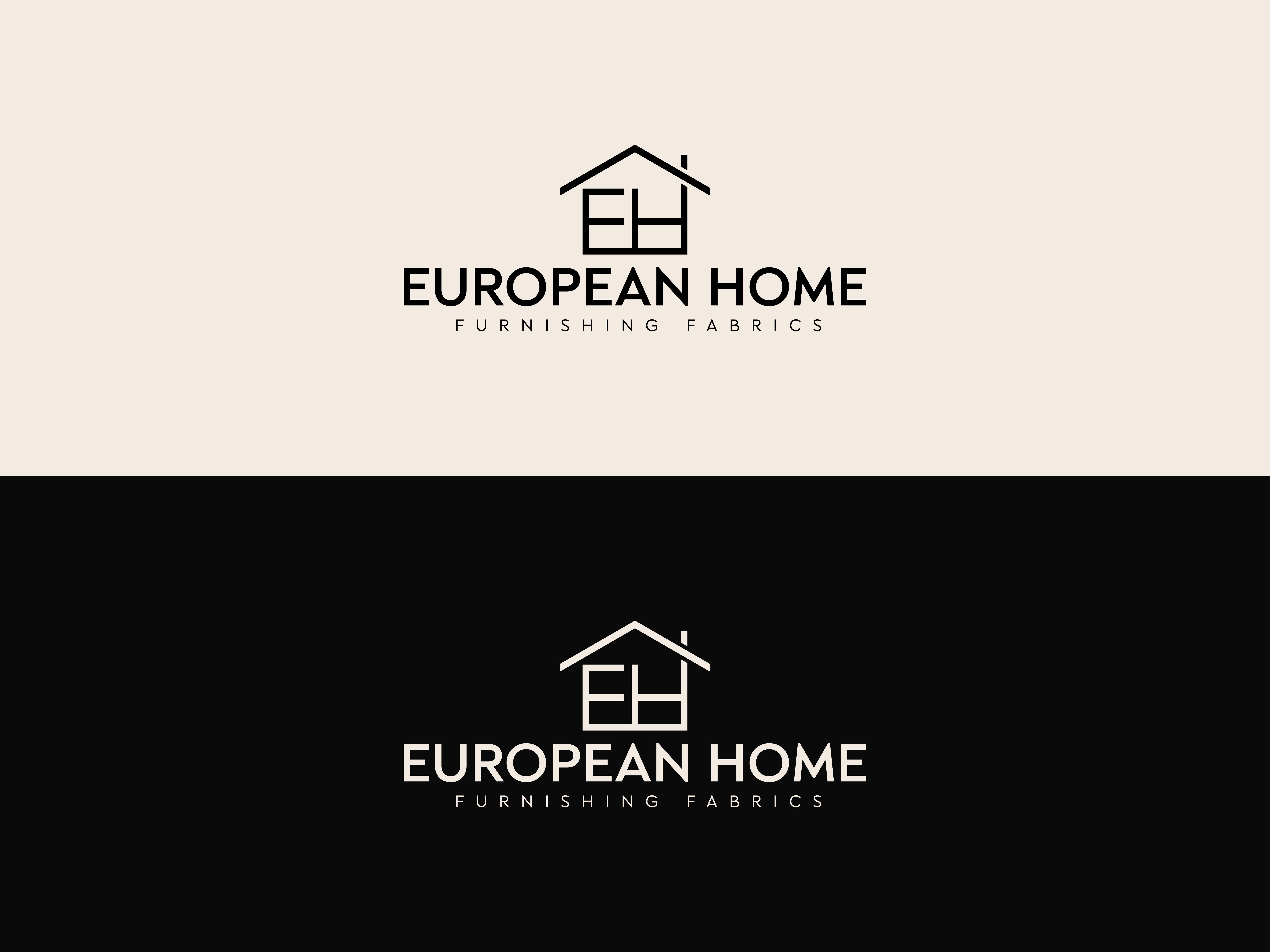 European Home Furnishing Fabrics Logo custom design
