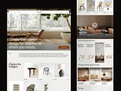 Mewubel - Furniture Landing Page brutalism cart chair ecommerce furniture hero home ikea interior landing page living room meubel room shop sofa table web design