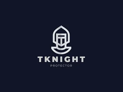 Tknight character knight logo logotype man protector warrior