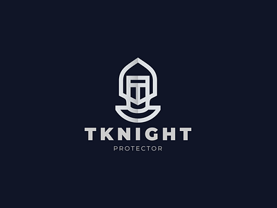 Tknight character knight logo logotype man protector warrior