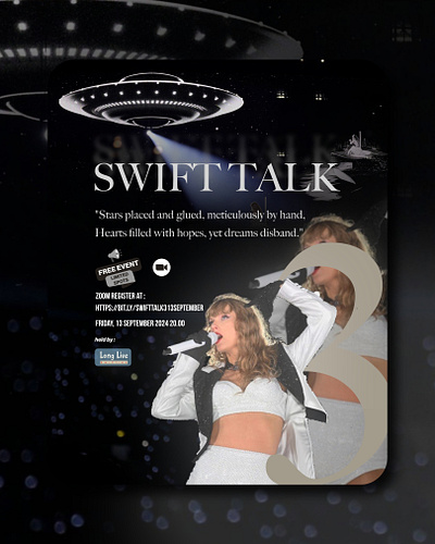 Swift Talk #3 - Poster Event About Taylor Swift graphic design poster