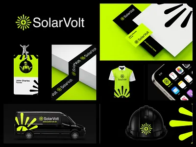 SolarVolt Branding, Solar Brand Identity brand branding design branding logo business logo company logo logo logogrid logomaker renewable energy renewable solar solar solar brand solar branding solar business solar company logo solar energy logo solar identity solar logo solar power solarvolt