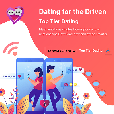 Dating App post mockup graphic design ui