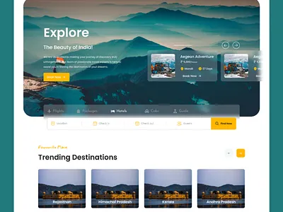 Ghoomo India Web Landing Page destination home india landing packege page tour travel trip web