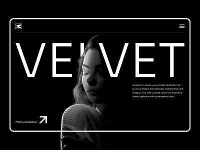 Velvet - Fashion brand landing design brand design ecommerce store ecommerce ui design fashion ui fashion web fashion web design fashion website figma landing page landing page ui ui ui design ui ux web design website design website page