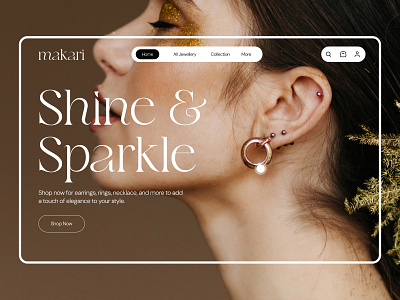 Makari - Jewellery brand landing design fashion ui design fashion web fashion web design jewellery ui jewellry ui design jewellry web design jewllery ui landing page modern ui simple ui ui ui design ui ux web design