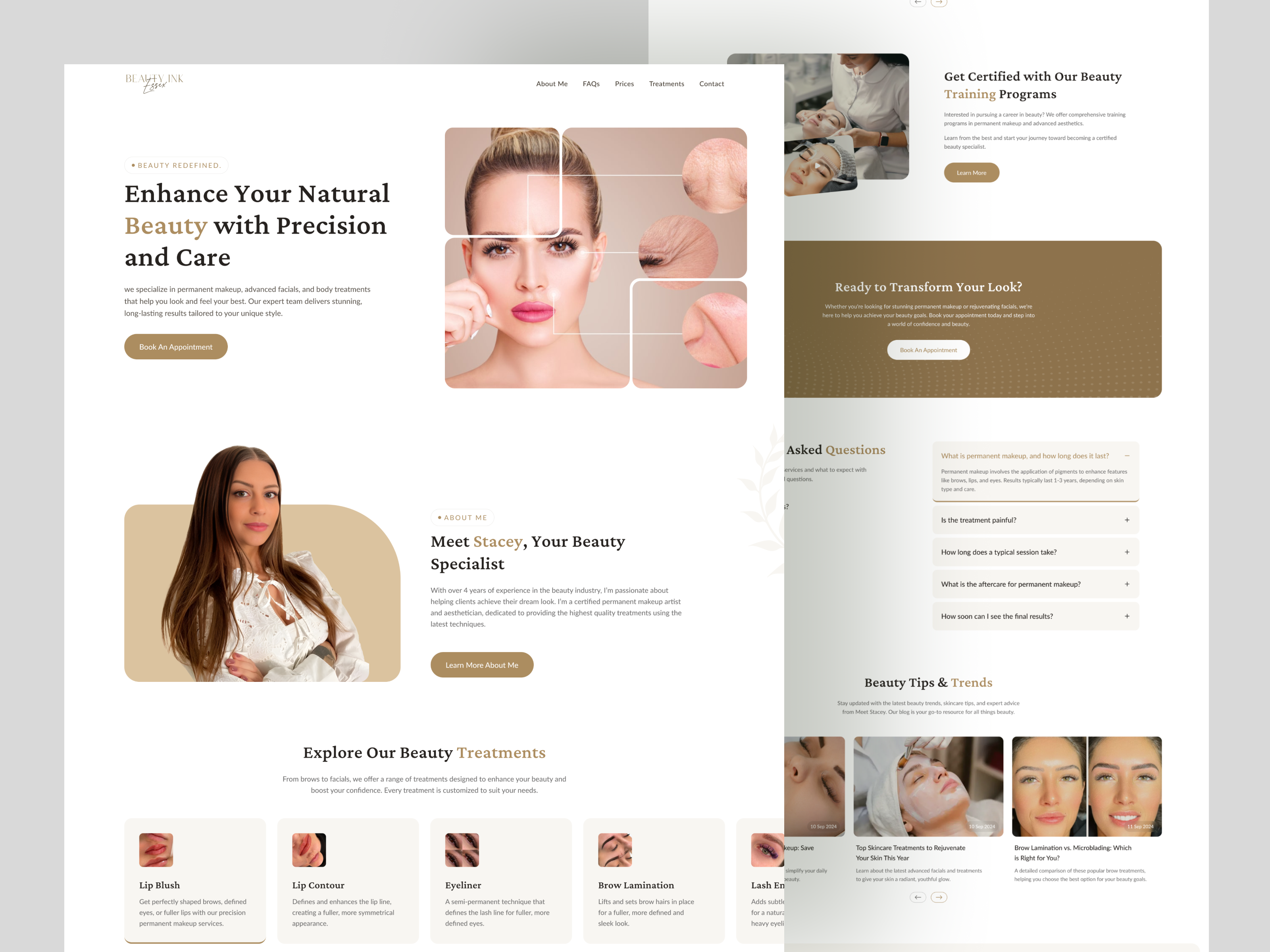 Example of Skincare Website Design & Development