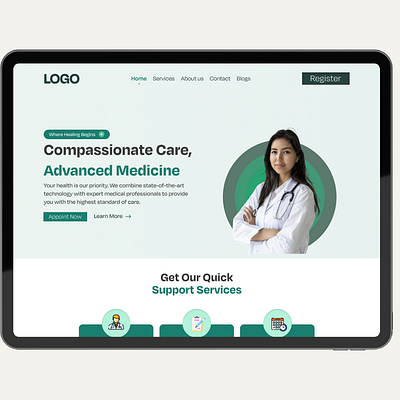 Hospital Landing Page