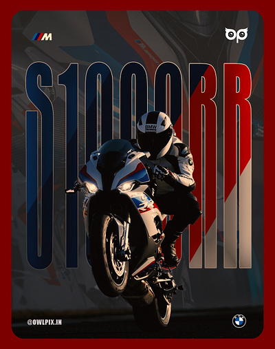 BMW S1000RR - Poster Design 3d animation bikes bmw branding graphic design logo motion graphics posterdesign s1000rr socialmedia ui