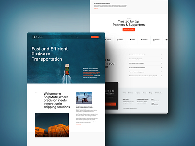 ShipMate - Website Design landingpage minimaldesign modernui ui uiux userinterface ux webdesign website websitedesign