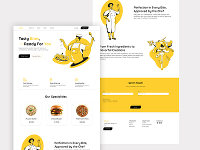 Chow || Food Store Website landing Page colorfull design e commerce food delievery food website homepage design illustrations landing page minimalist design modern website resturant branding resturant website typography ui design ux design visiual design web design