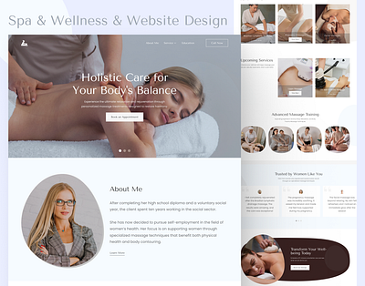 Spa & Wellness Website Design beauty beautysaloon bodymassage bodymassagelandingpage bodymassagetrendy bodymassagewebsite elegant luxury massage medspa slab slabdesign spa spatrendy treatment trendy ui website wellnesscenter