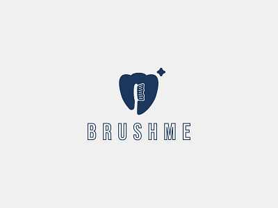 BRUSHME Logo (unused) branding brush brush logo brushme logo dental dental logo design for sale graphic design icon illustration letter logo logo logo design tooth tooth logo